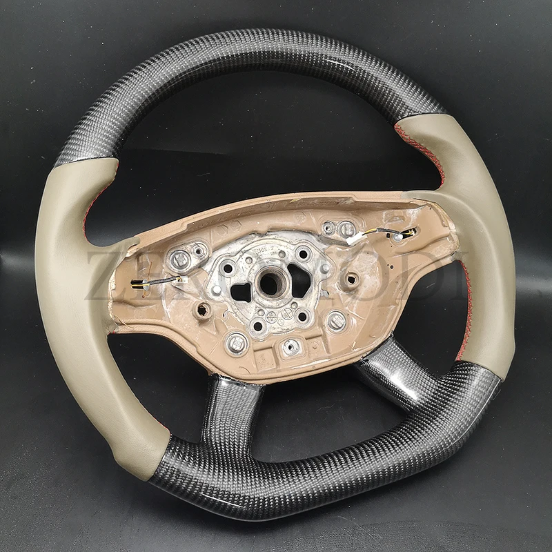 Custom Carbon Fiber Steering Wheel For Mercedes-Benz W221 W216 CL500 600 2007 2008 2009 2010 2011 2012