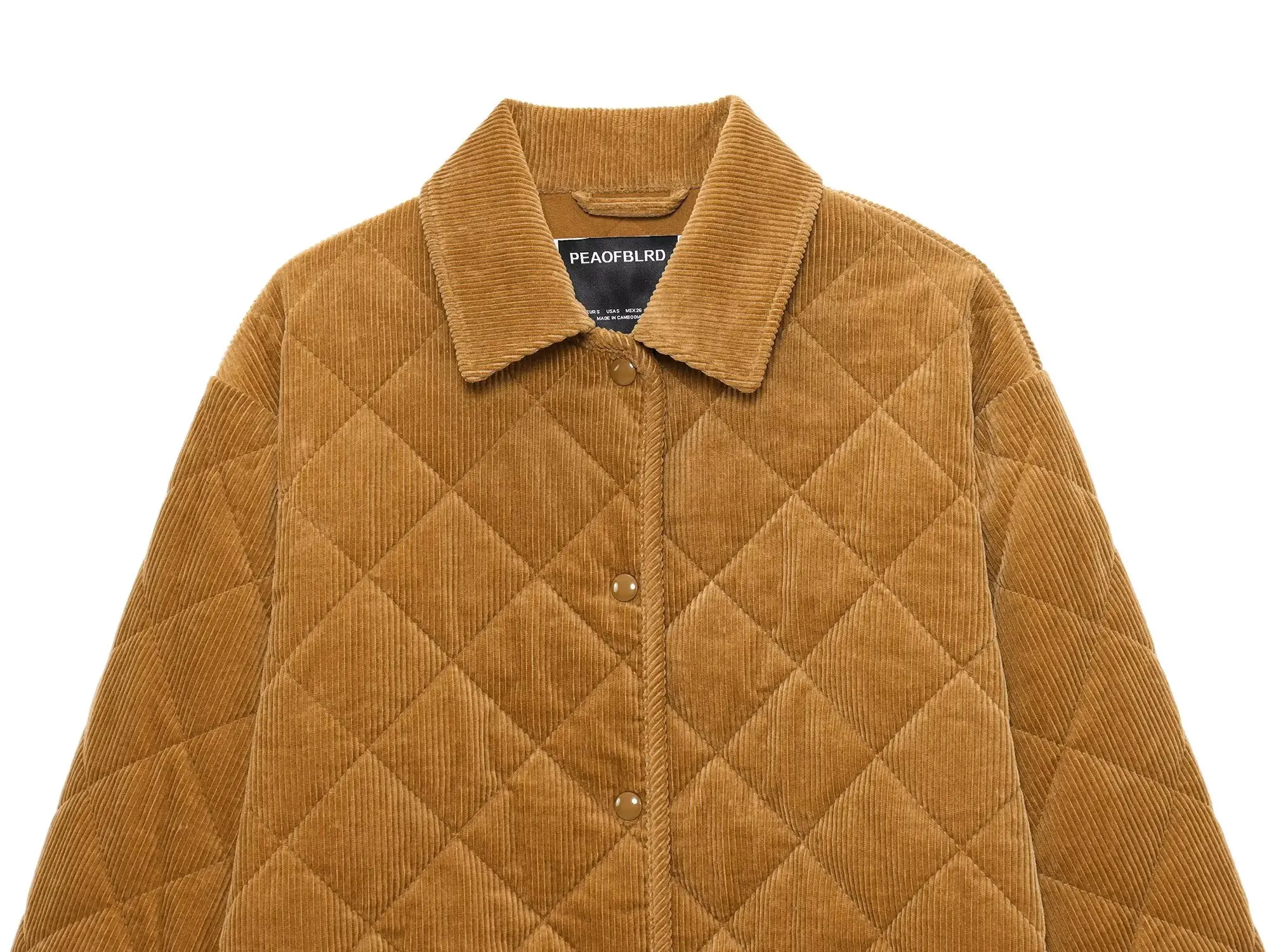 KONDALA Vintage Solid Plaid Fashion 2025 Autumn Jacket Women Single Breasted Loose Outwear Turn-down Pocket Casual Female Jacket