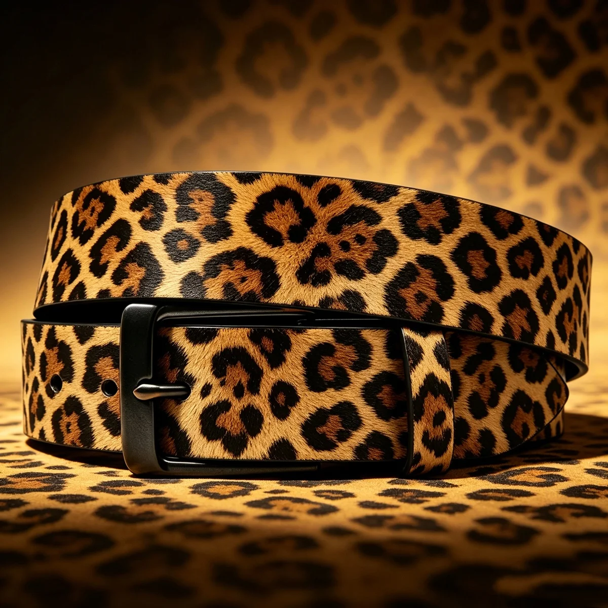 

Vintage Leopard Print Belt, Classic Animal Print Belt, Unisex, with Adjustable Pin Buckle, Perfect for Jeans, Casual Wear, and Street Fashion, Decorative Accessory for Jeans and Dresses, Versatile for Commuting and Casual Outfits