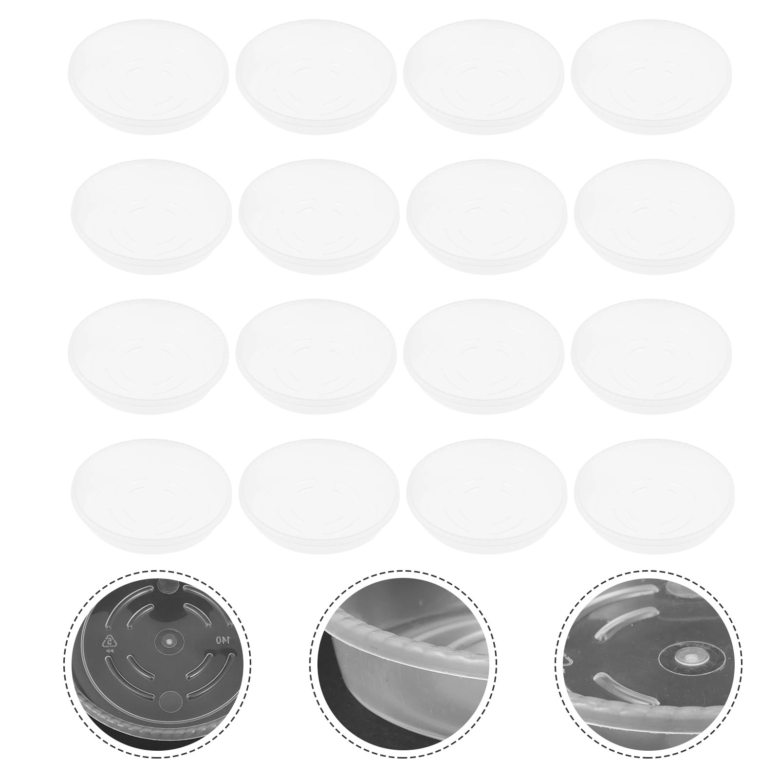 

30 Pcs Plastic Drip Tray Flowerpot Base Trays Round Shape Water Holding Planter Drainage