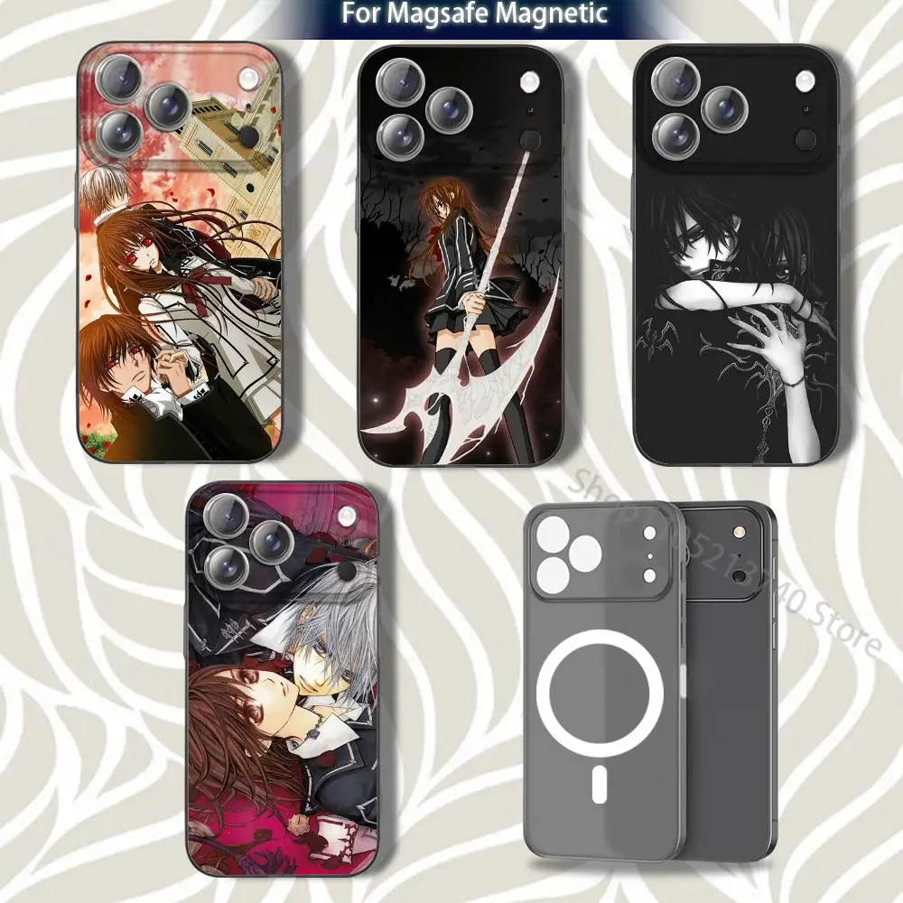 

Anime V-Vampire K-KnightS For iPhone 17,12,11,14,13,15,16,Plus,Air,Pro,Max,E,Mini for Magsafe Magnetic Frosted Grey Phone Case