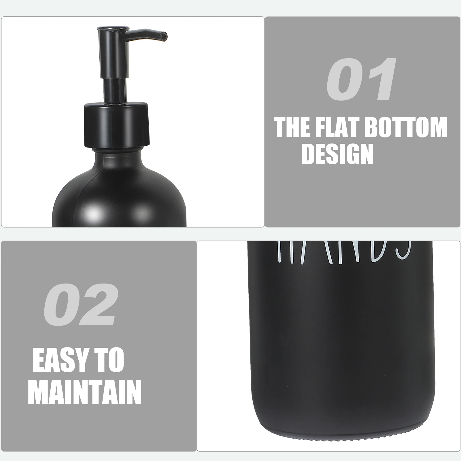 

Glass Lotion Bottle Set 500ml Pump Dispenser Bathroom Soap Shower Refillable H Dish Practical Reusable Easy Maintenance