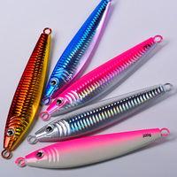 1PC 20g 40g 60g 80g 100g 200g Slow Jig Drag Metal Cast Jig Spoon Shore Casting Trout Jigging Sea Bass Hard Bait Fishing Lure