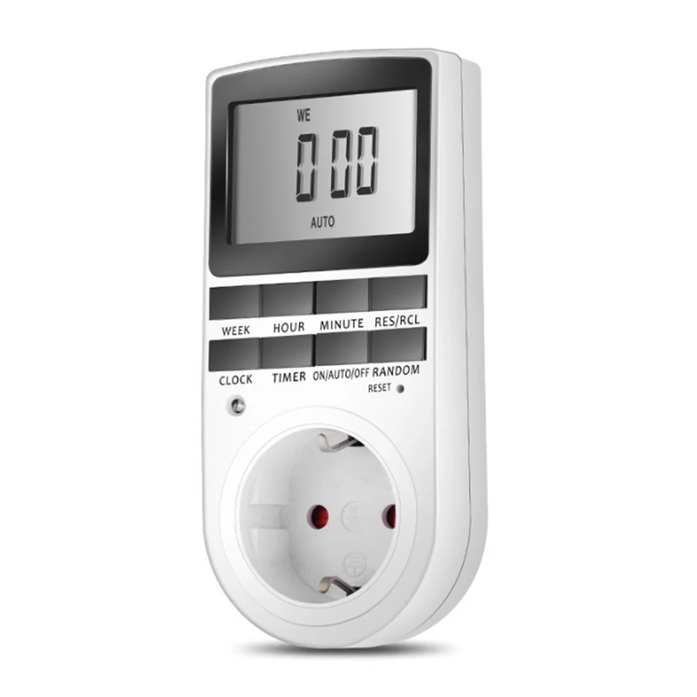 110/220V Electronic Digital Timer Switch 12/24 Hour Programmable Timing Socket Appliance Time Controller EU UK US Plug