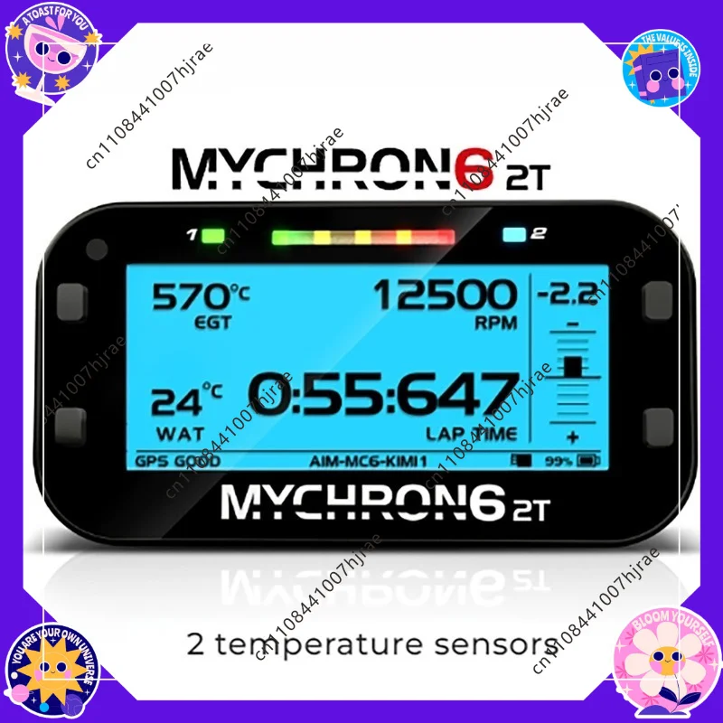 New Mychron6 1T 2T Competition Kart Lap Speed, Water Temperature Speedometer Motorcycle