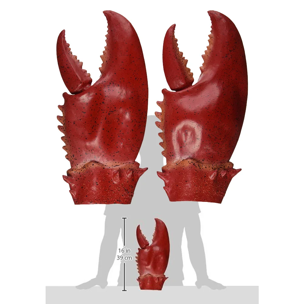 Crab Claws Cosplay Adult Costume Accessories Latex Giant Lobster Claws Golves Outfits Halloween Carnival Roleplay Party Props