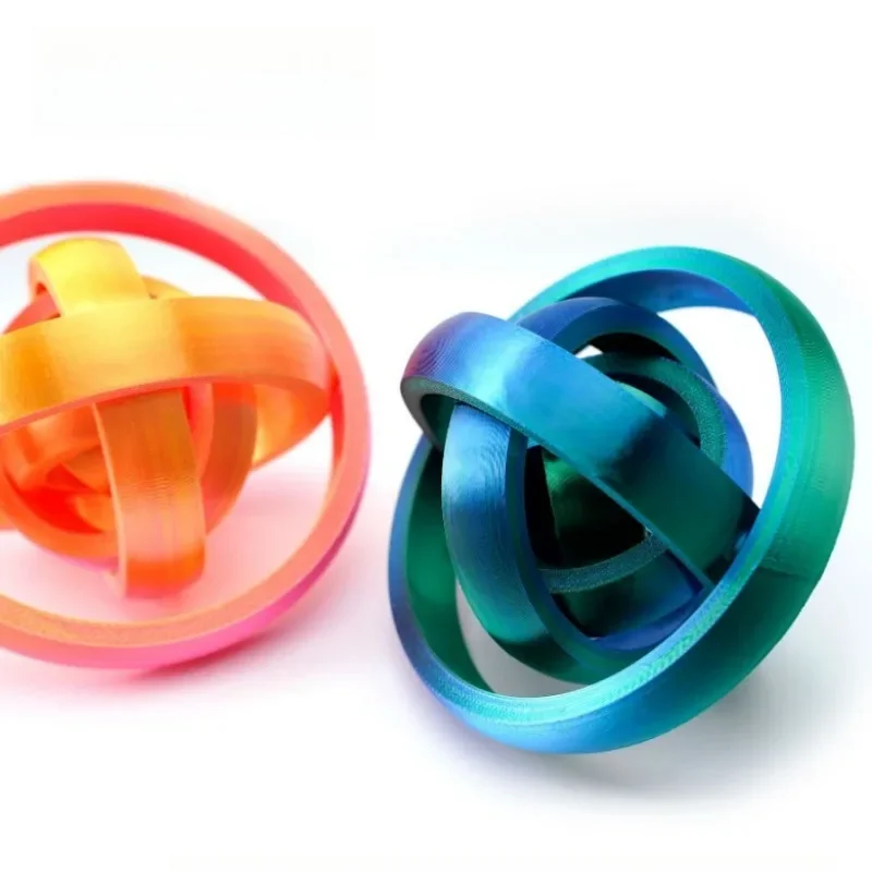 Disque de décompression interstellaire imprimé en 3D, jouet anti-Stress, spirale, Push, technologie, Flip Infinite, Spinner, Fidget Toys