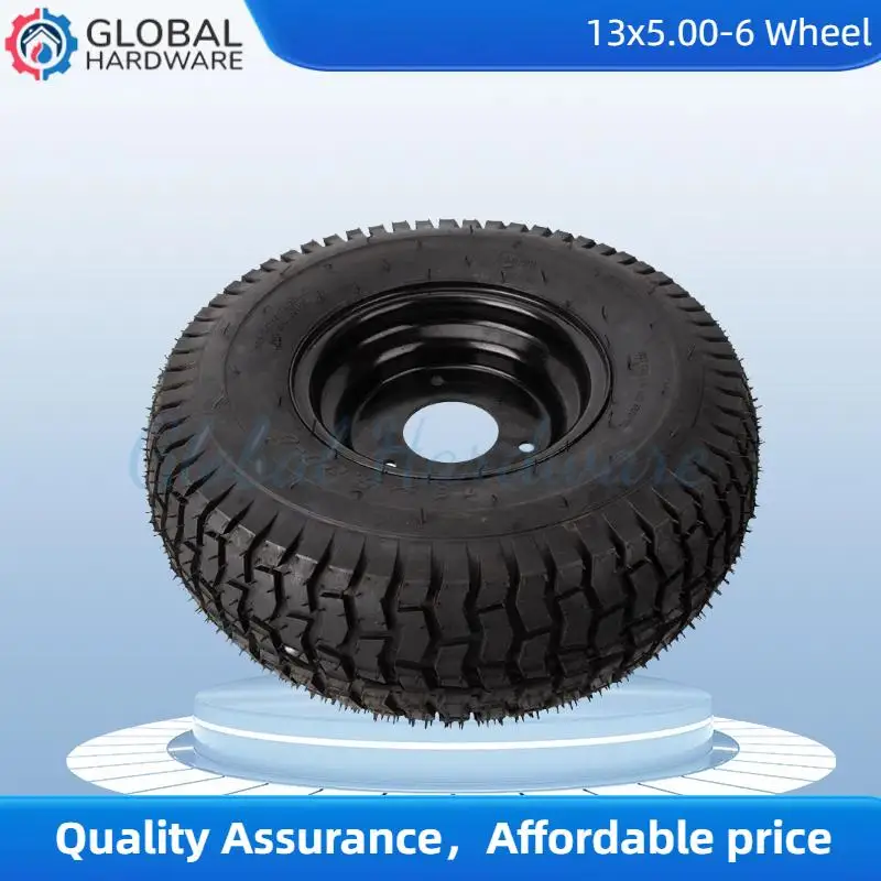 13x5.00 i 6 13/5.00 i 6 6in ATV Tire  i  Heavy Duty Anti Slip Tubeless Vacuum Rubber Tyre with Black Rims for Go Kart