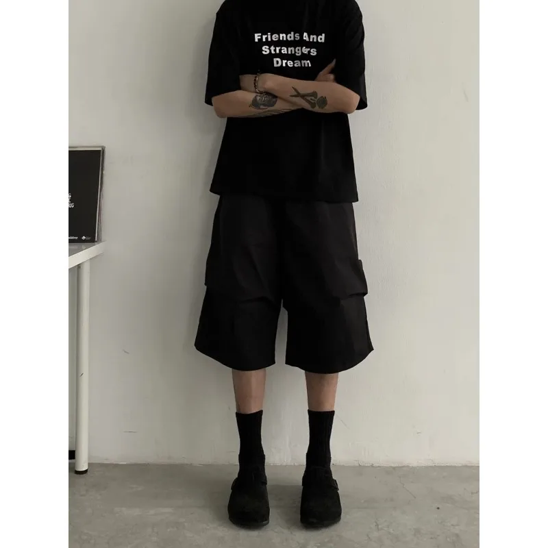 Men's pants summer new fashionable casual outdoor retro retro seven quarter pants men's loose lumberjack casual pants