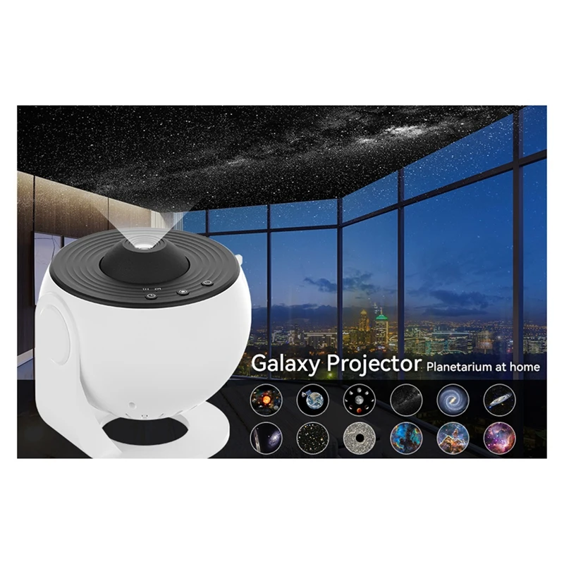 Starry Night Light Galaxy Projector 360°Rotate Planetarium Lamp For Bedroom Valentines Day Gift Send 13 Sets Of Film