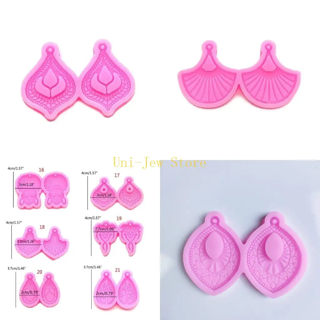 40GB 1PC Handmade Resin Jewelry Making Molds Heart Star Flower Silicone Craft Molds Perfect for Hand-Making Necklaces