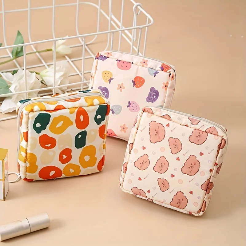 Chic Print Large Capacity Sanitary Napkin Storage Bag - Lightweight, Multi-Use Organizer for Candy & Essentials