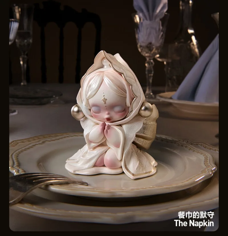 POPMART 2025 منتج أصلي جديد Skullpanda طاولة طعام سلسلة صندوق أعمى التماثيل هدايا عيد ميلاد لطيفة وساحرة #5