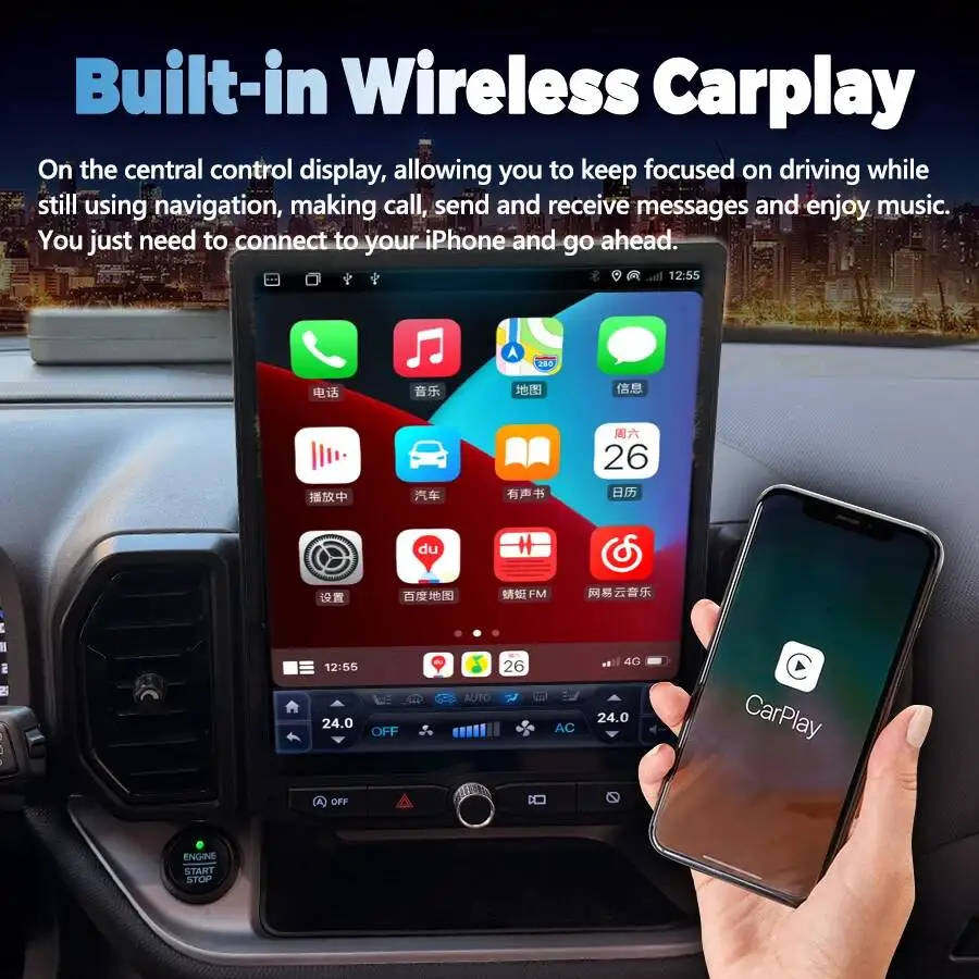 Dual System Carplay Screen 12
