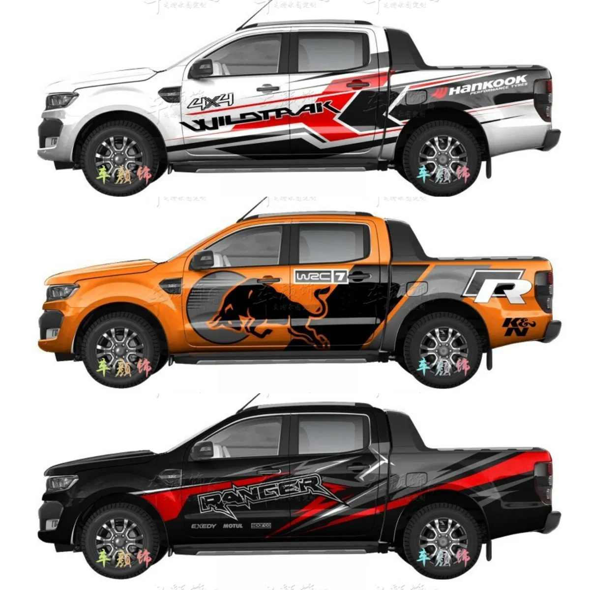 

Car sticker FOR Ford Ranger wildtrack body exterior with fashionable sports decal accessories for F150 decal