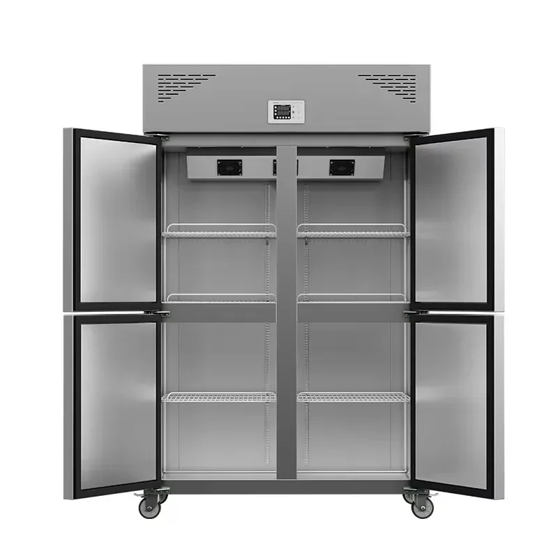 exquisite craftsmanship High End Kitchen Double Temperature Fridge Freezer Ss Steel Commercial Fridge Merchandiser