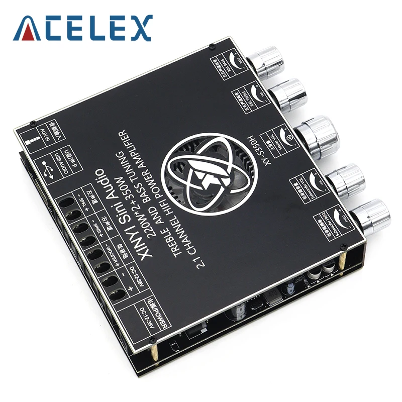 XY-S350H 2.1 channel TPA3251 Bluetooth power amplifier board module high and low subwoofer 220W*2 + 350W