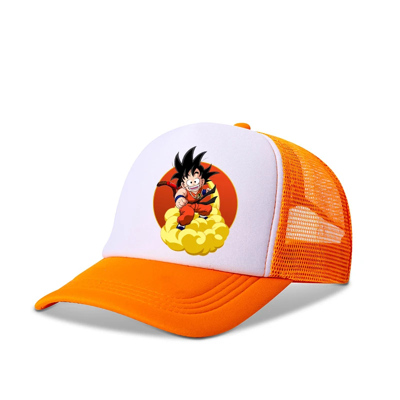 Dragon ball crianças boné de beisebol anime dos desenhos animados impresso chapéu de sol meninos bonés de pico ajustável novo verão respirável chapéus casuais presentes