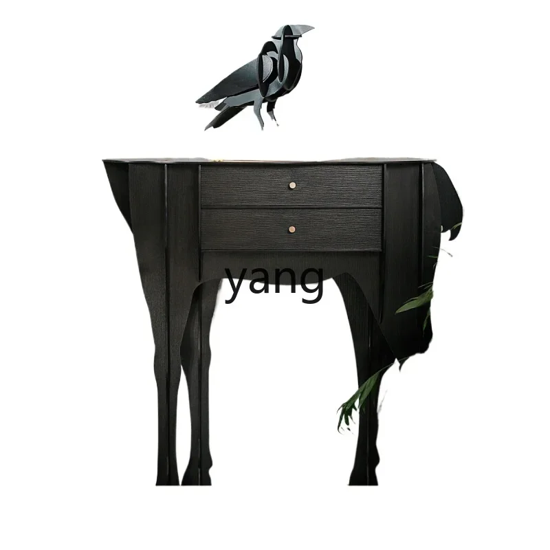 LHH   designer door listening porch cabinet light luxury sofa side table living room solid wood creativity