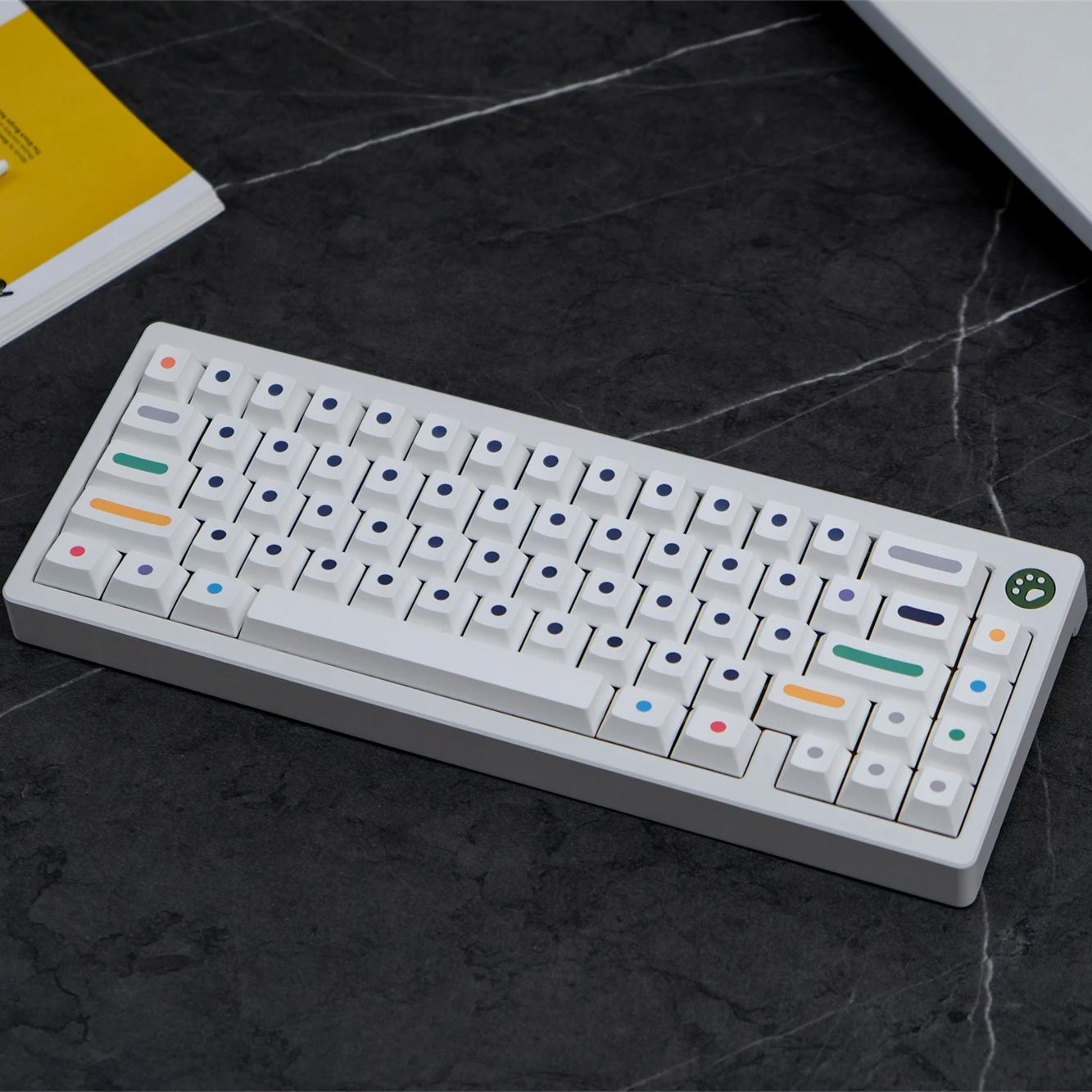 PBT Keycap GMK Dots Keycaps Cherry Profile Dye Sublimation Key Caps 133 Keys For MX Keyboard 65% 75% Anne GH60 Wooting