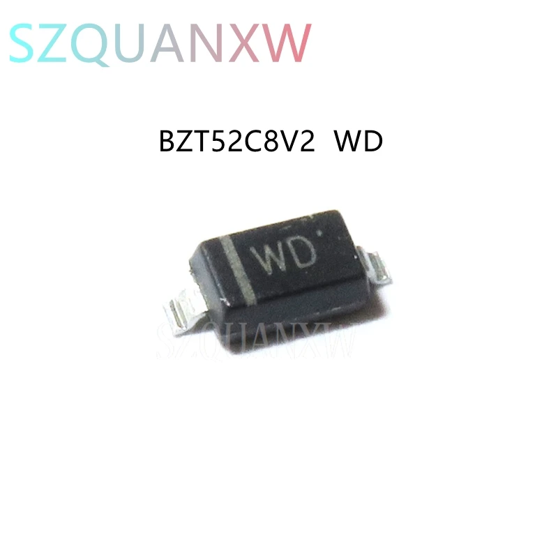 100 pz SMD diodo Zener SOD-123 BZT52C2V4 WX BZT52C2V7 W1 ww2 BZT52C3V3 W3 BZT52C3V6 W4 BZT52C3V9 W5 BZT52C4V3 W6