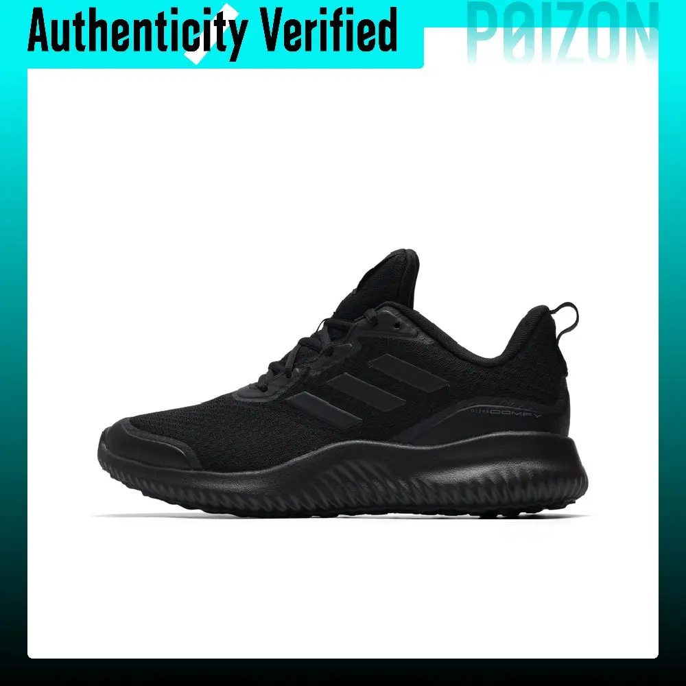 Adidas Alphacomfy Abrasion Resistant Low top Casual Training Running Shoes Unisex Black ID0351