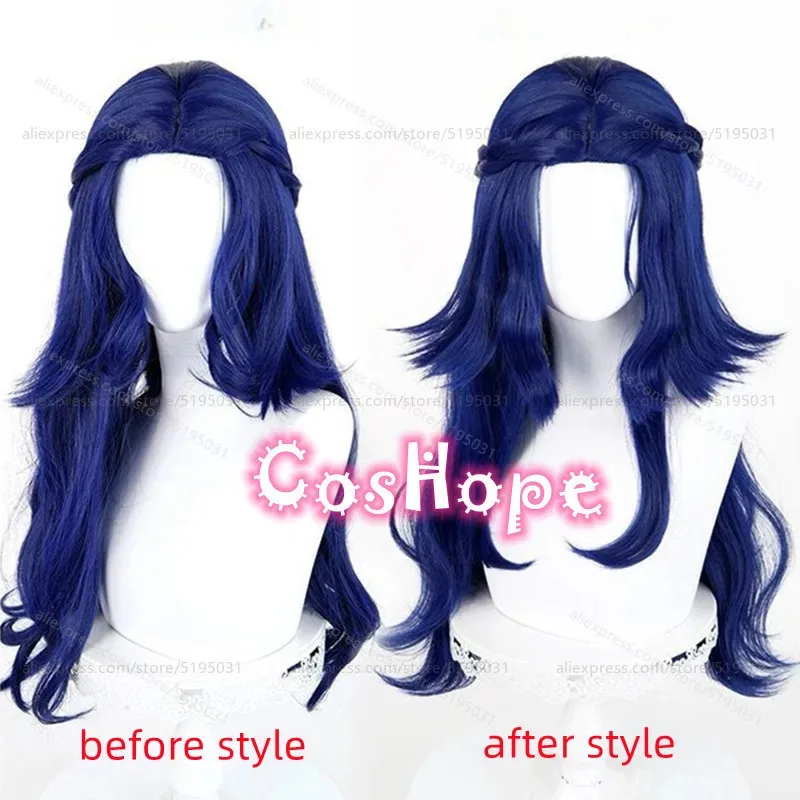 Candy 2025IDV Psychologist Ada Mesmer 77 cm lange blaue gemischte Perücke Cosplay Anime hitzebeständige synthetische Perücken für Kostüme