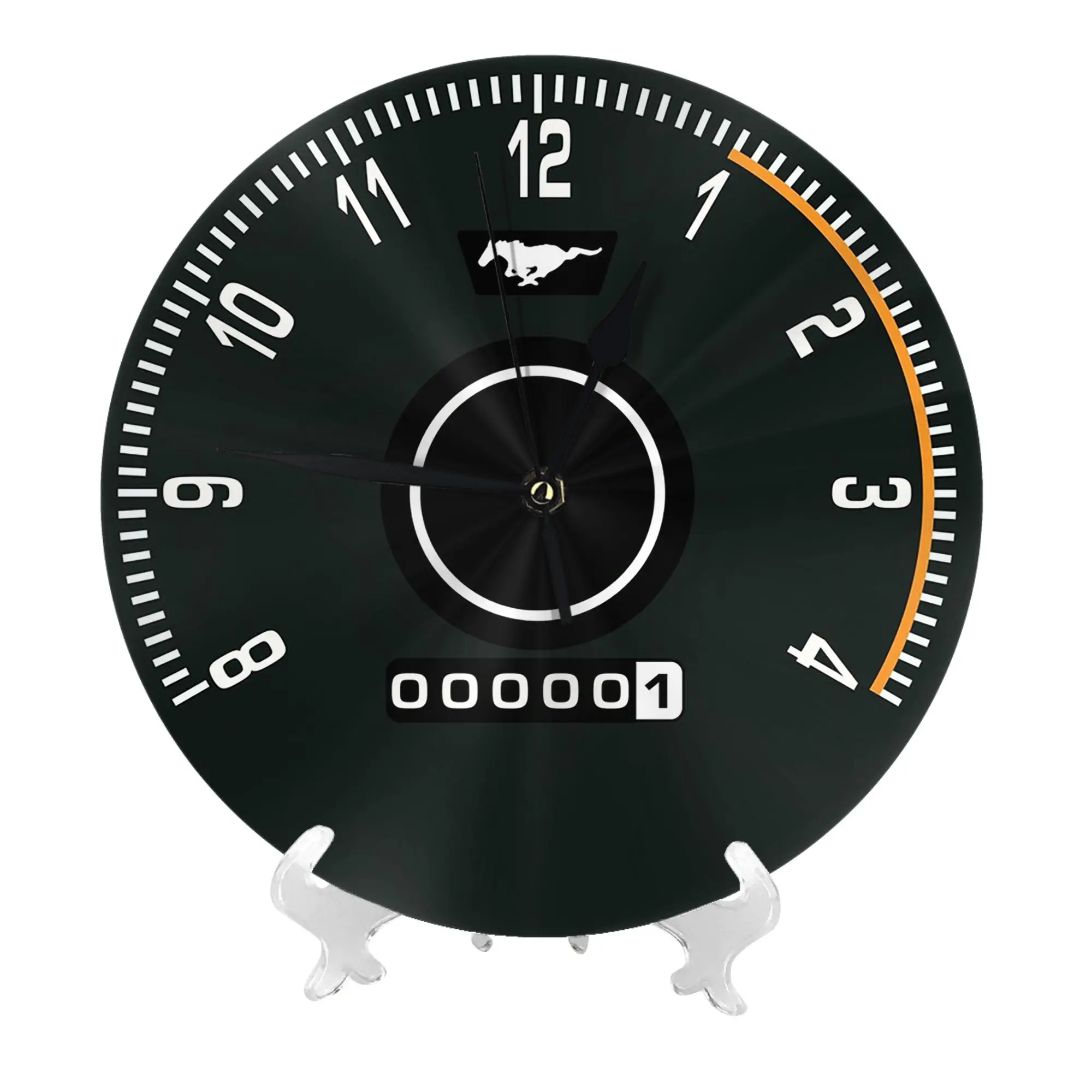 Mustang Tachometer  Wall Clock Room Decoration Silent Round Clock for Bedroom Living Kitchen Home