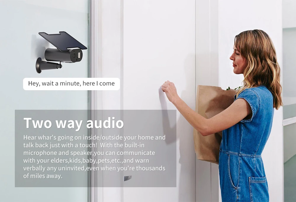 كاميرا ذكية Tuya 1080P FHD 2W تعمل بالطاقة الشمسية PIR خارجية تعمل بالبطارية كاميرا IP تعمل بالطاقة الشمسية WiFi #5