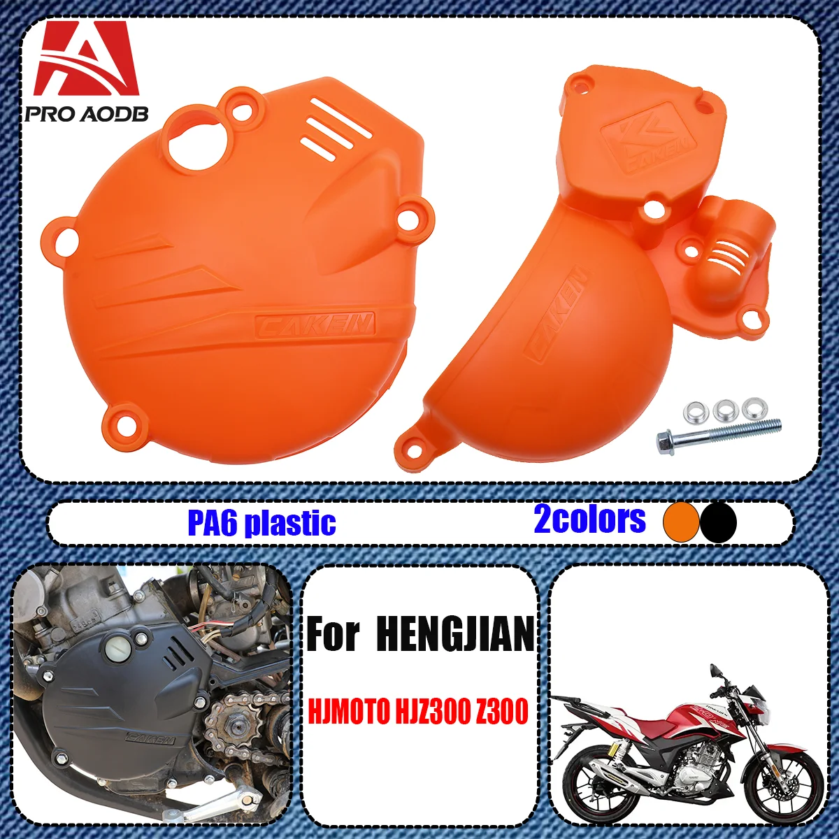 Clutch Guard Water Pump Cover Ignition Protector For Hengjian HJ250 2 Stroke KEWS K18 Kayo KT250 GPX TSE250R Loncin MT250