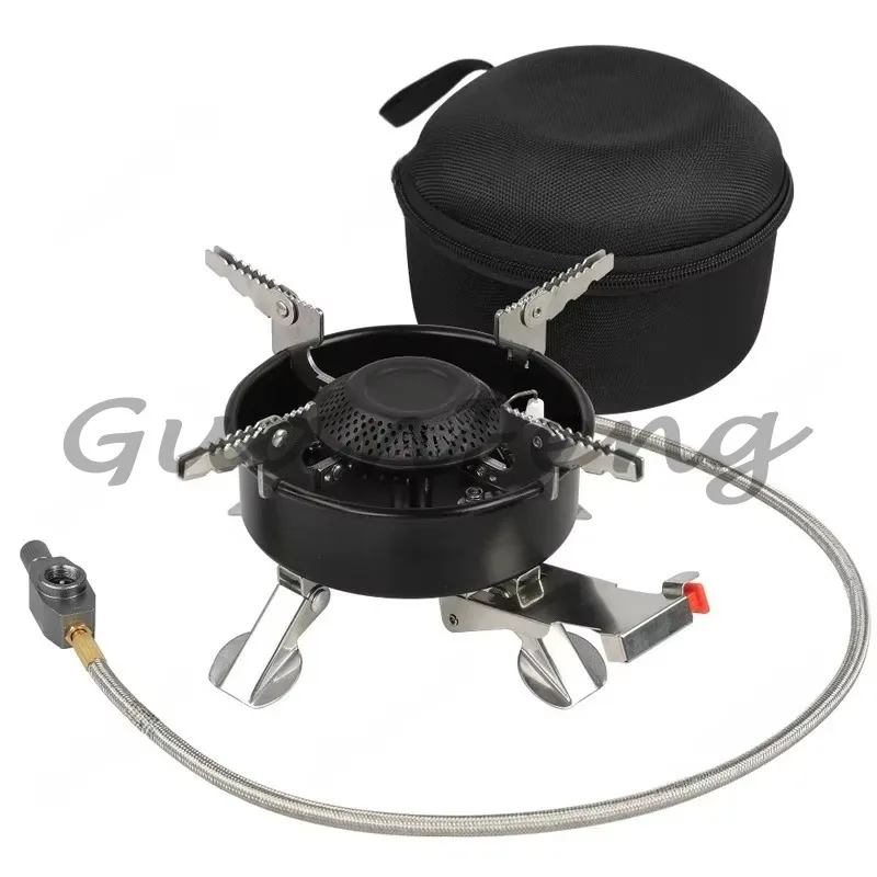 Windproof Compact Outdoor Camping Cooker, Portable Multipurpose Backpacking Stove for Hiking, Camping and Picnic