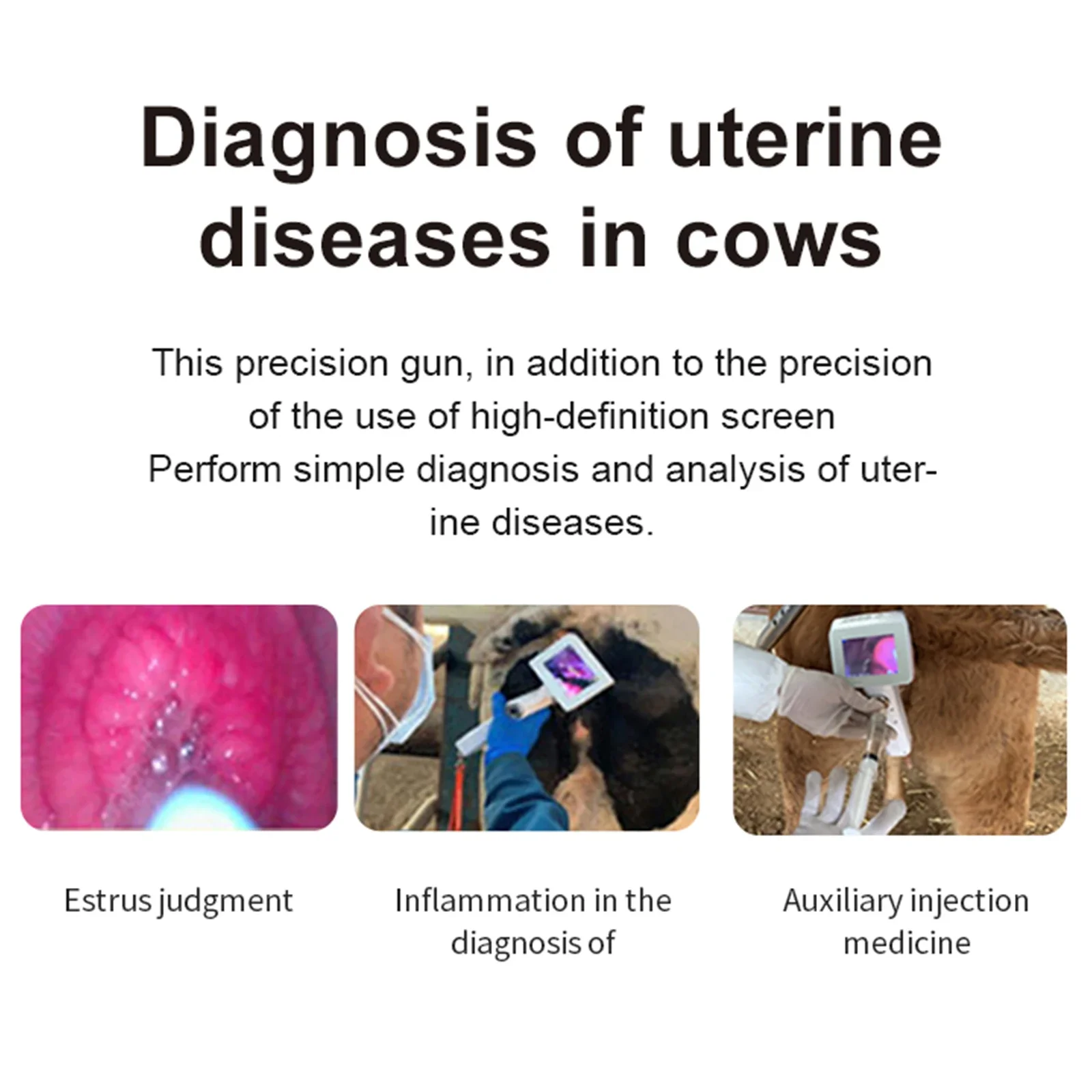 Cow Visual Farm Sperm AI Artificial Insemination Pig Sheep Device Veterinary Breeding Kit Cow Farm Cattle Tool
