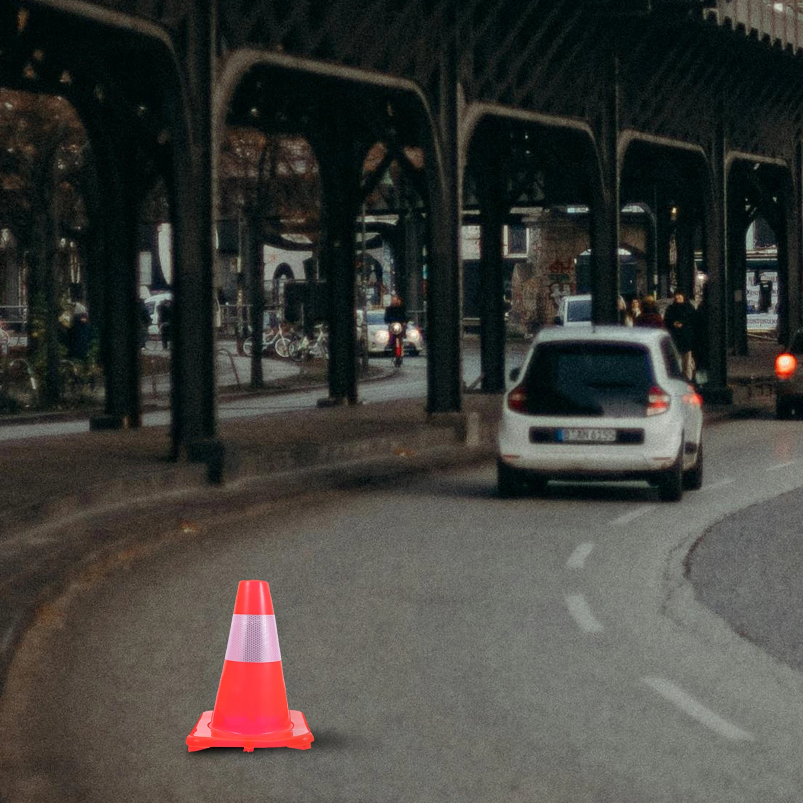 Road Cone Warning Tube Outdoor Cones Plastic Garage Parking Aid Emergency Reflective