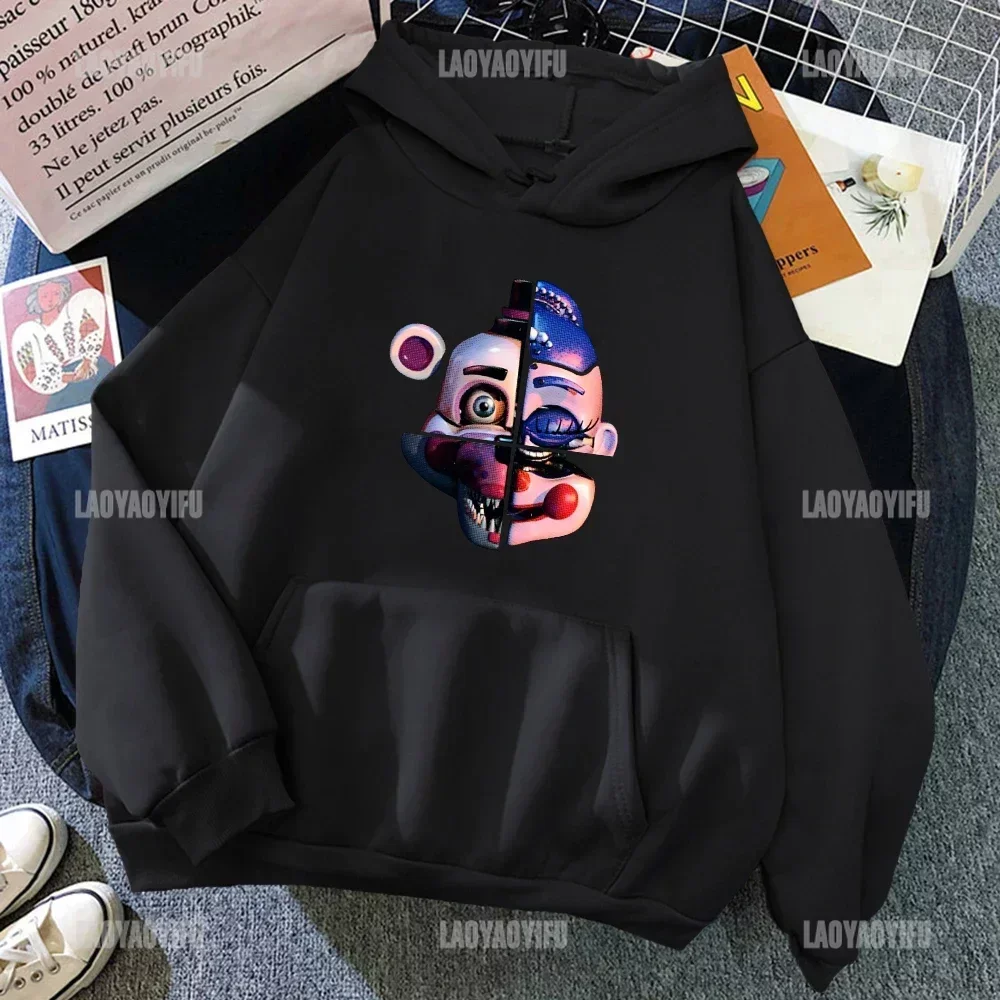 Novelty Five Nights At Fnaf Casual Sweatshirt for Male and Female Hoodies Horror Atmosphere Fall and Winter Hoodie Streetwear