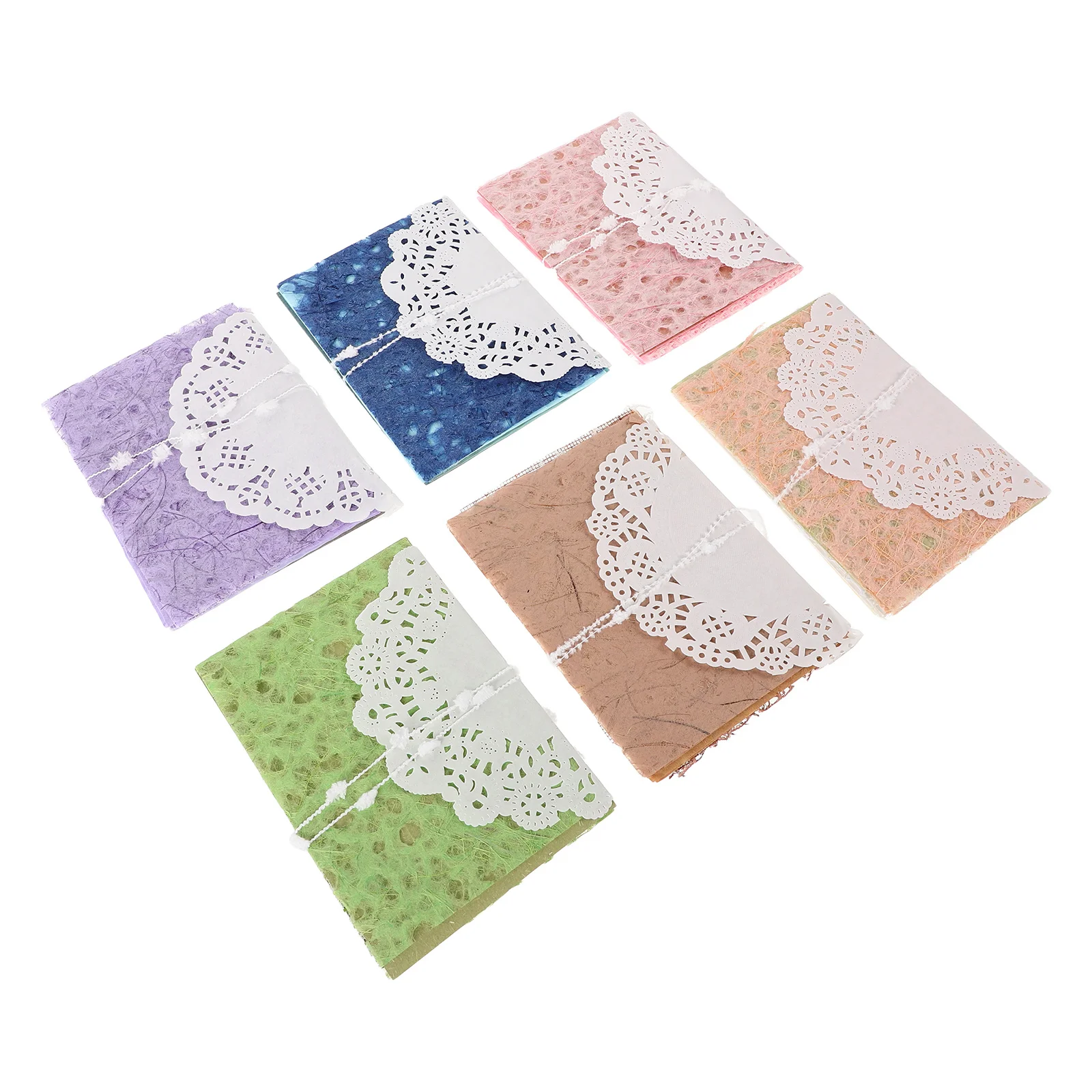 

96Pcs Handmade Scrapbook Paper Textured Mesh Fabric Retro Style Journal Decoupage DIY Craft Material Kit for Creative Layering