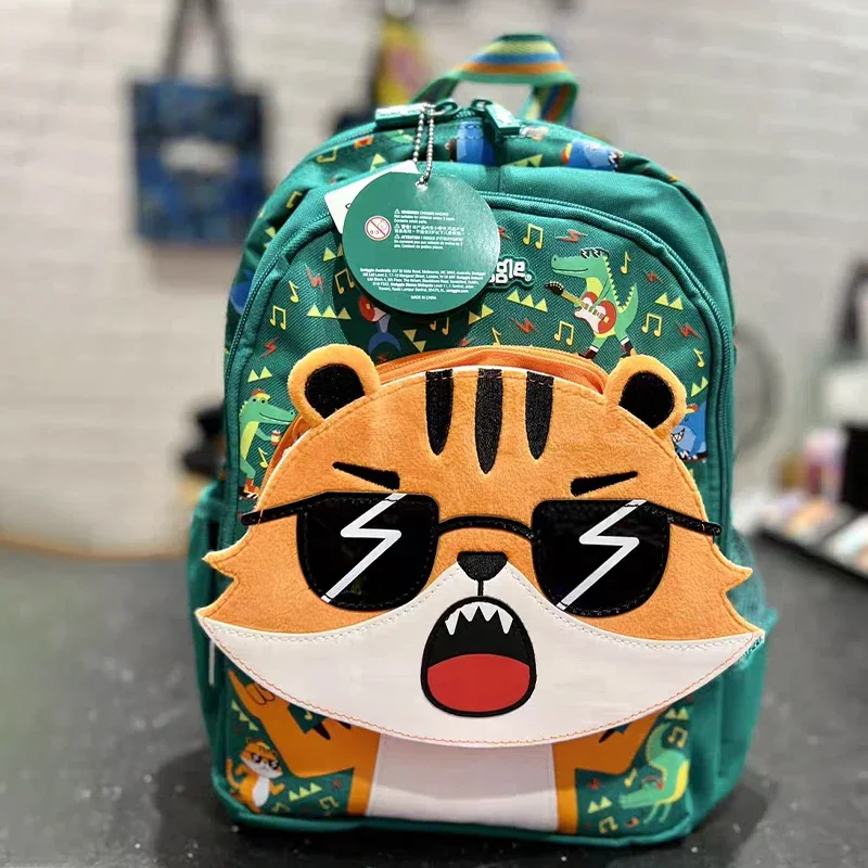 Oryginalny australijski plecak Smiggle dla dzieci, zielone okulary, torba na posiłki Tiger Crossbody, plecak, kubek na wodę, prezent dla studentów