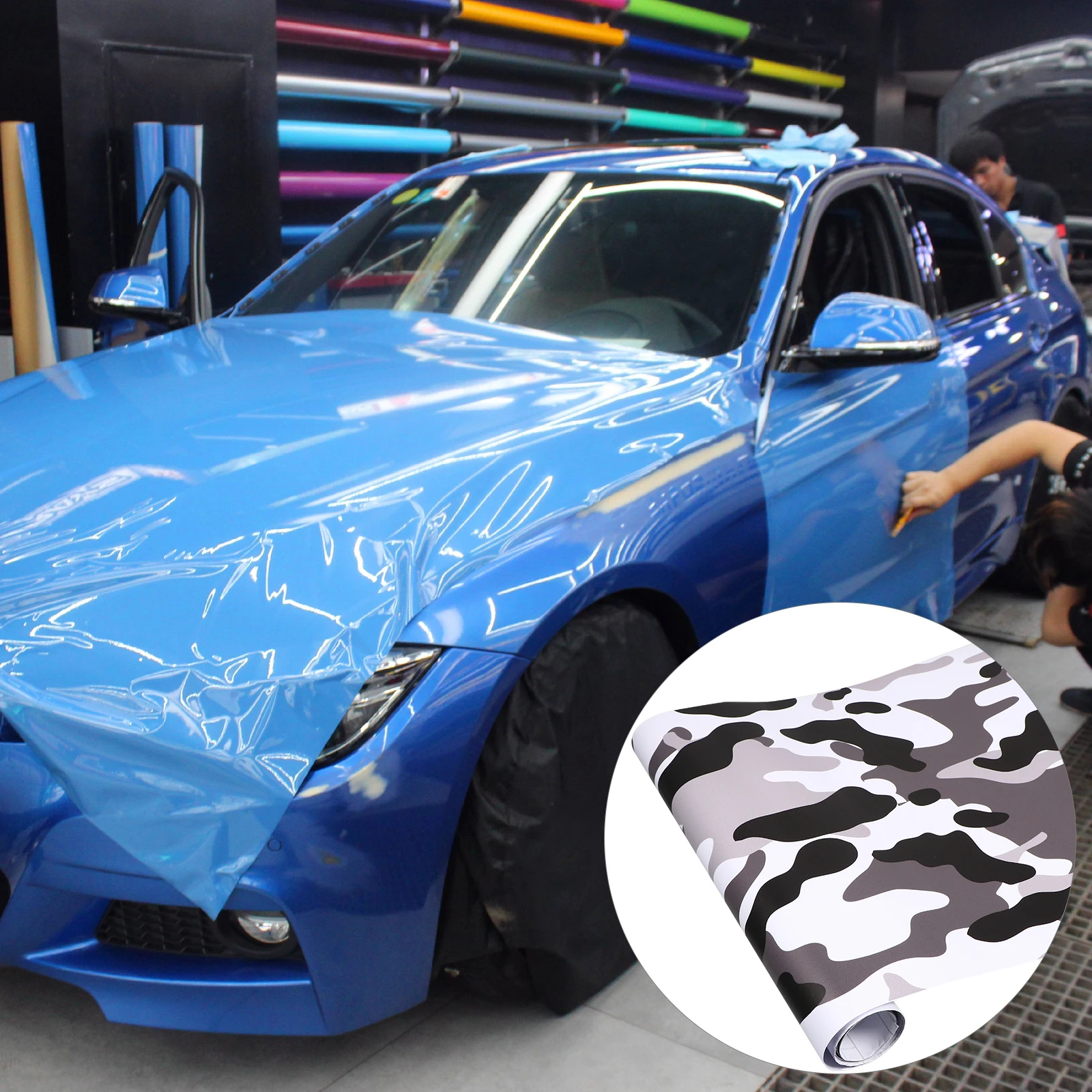 

1pc Car Stickers Camouflage Body Decals Creative Decor Auto Sticker For Motorcycle Vehicle Customization Durable Easy Install