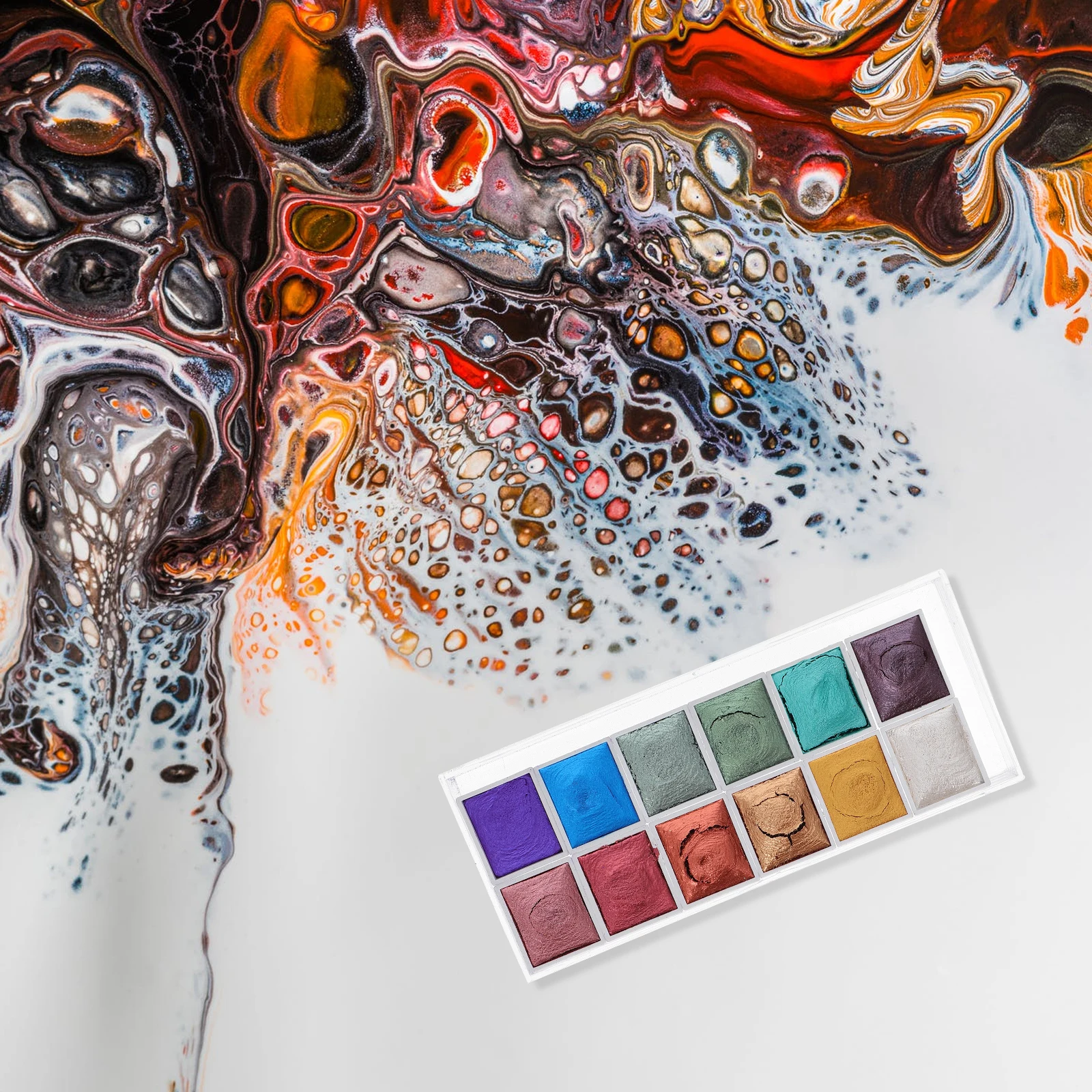 

Pearl Watercolor Paint Painting Toy Solid Pigment Major Supplies for Lover Child
