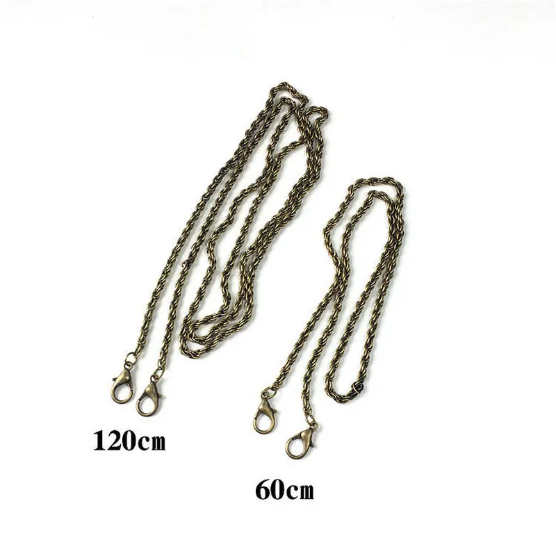 120cm Metal Chain for Bags Accessories Twist  Strap Replace DIY Women Shoulder Purse Parts