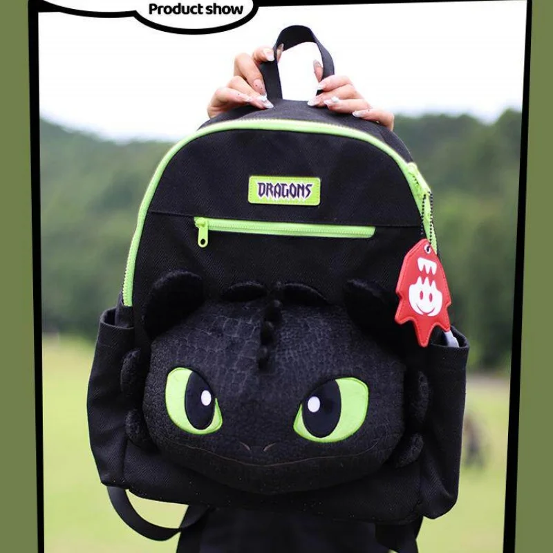 genuine Potdemiel Toothless Backpack Plush Doll Bag Kindergarten Backpack For Kids Parent-Child Bag Leisure Travel Bag