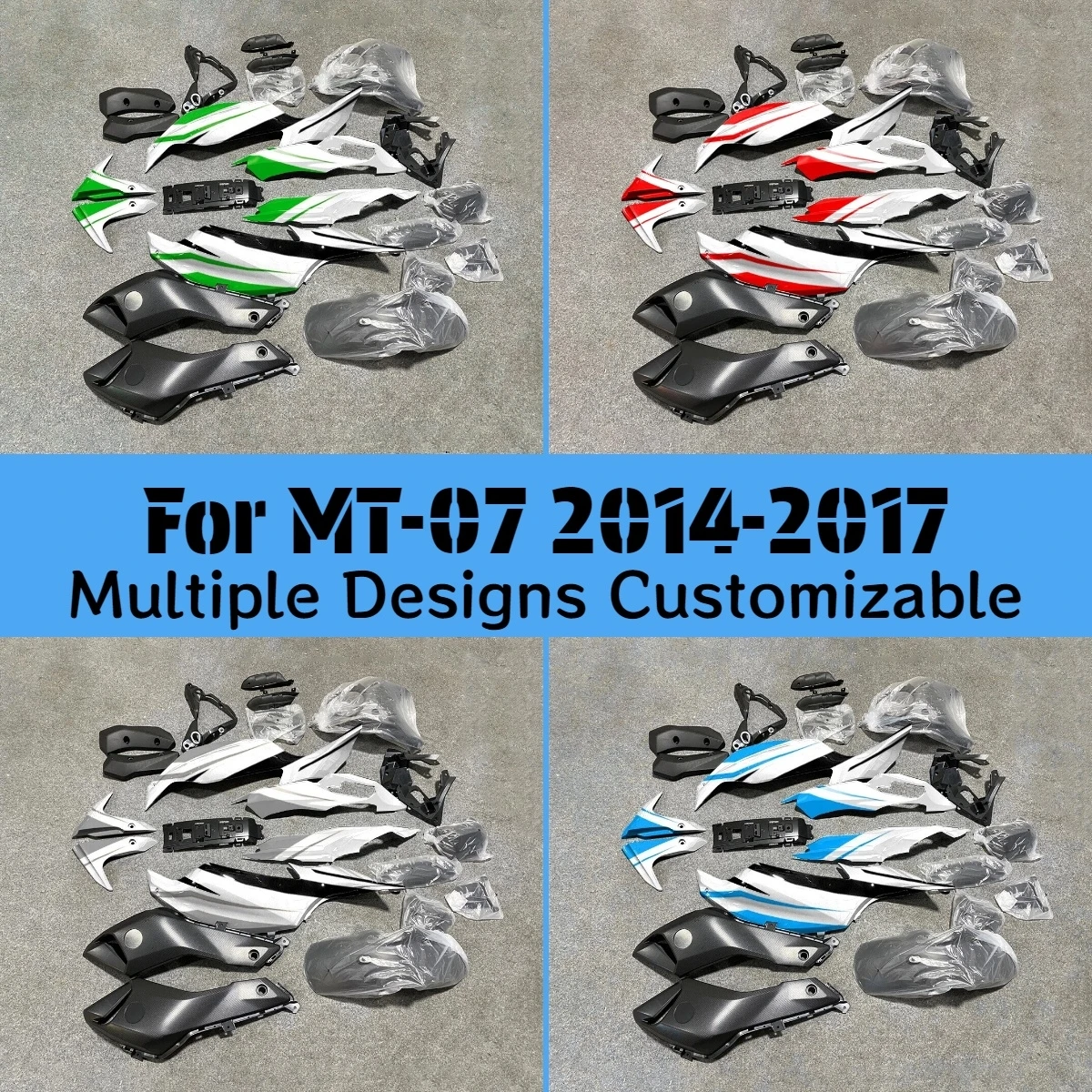 ABS Plastic Fairings MT-07 2014 2015 2016 2017 ZXMT Motorcycle Fairing Kit for YAMAHA FZ-07 MT07 14 15 16 17