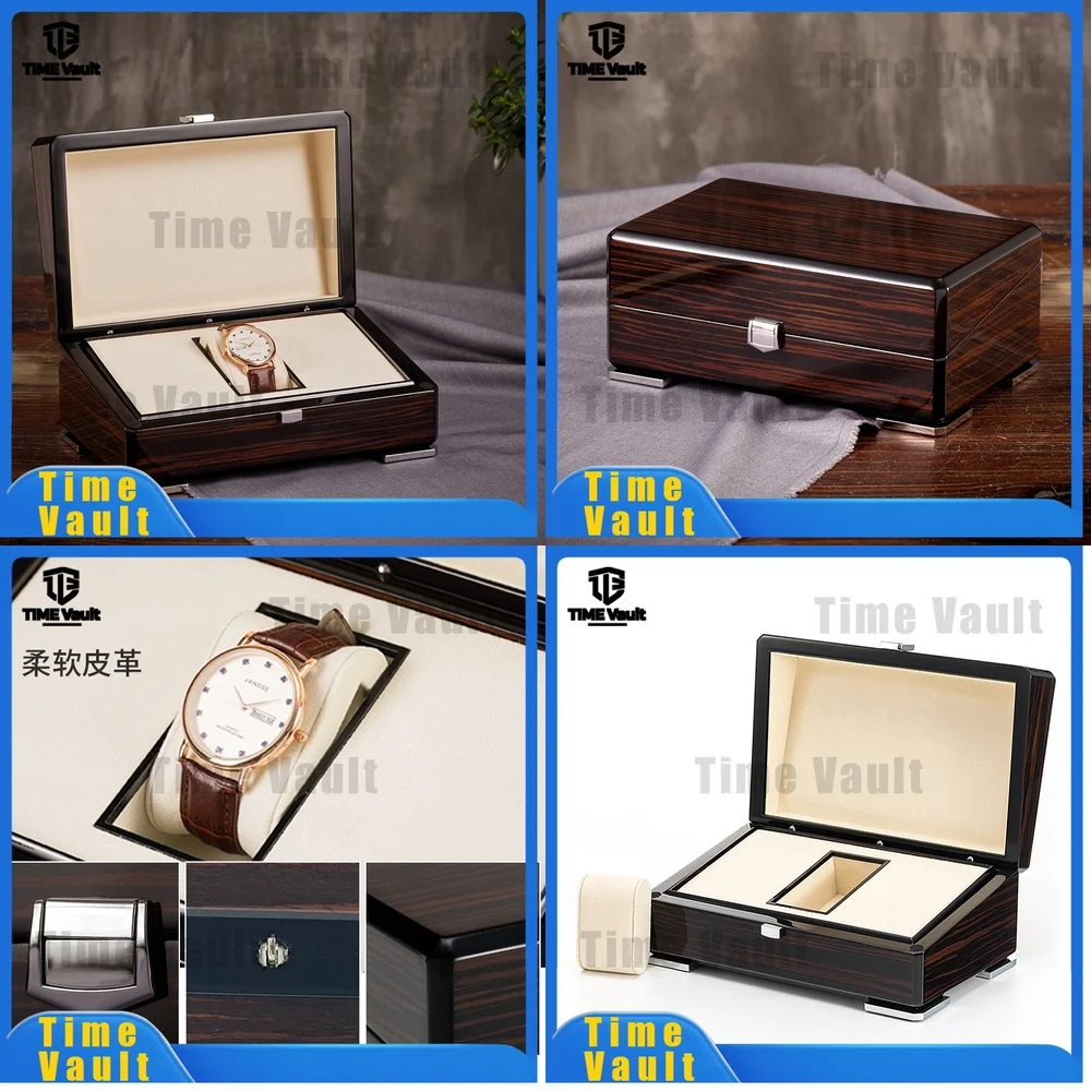 

Luxury Wooden Watch Storage Box with Piano Finish Elegant Watch Organizer for Men Jewelry Case Display and Gift Packaging