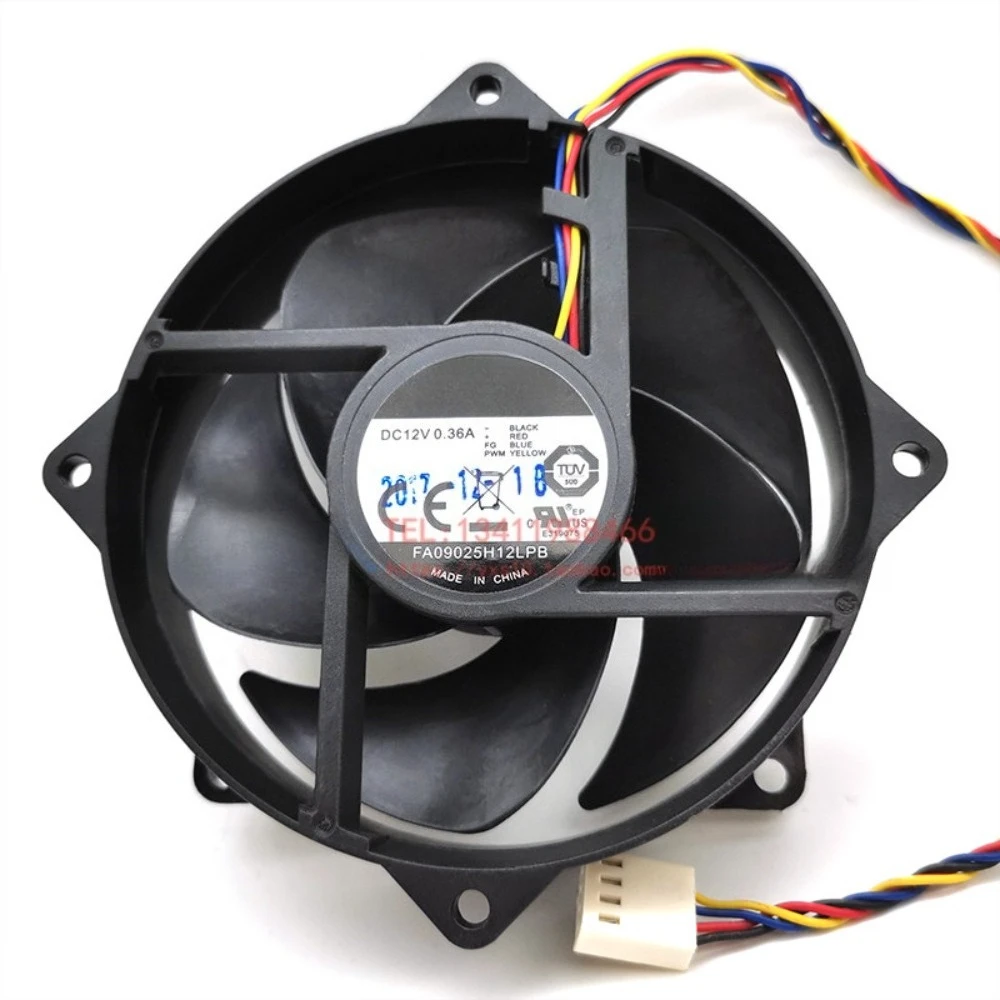 9CM Round Frame 4Wire CPU Heatsink Cooling Fan FA09025H12LPB For Cooler Master 12V 0.36A    (WS004)