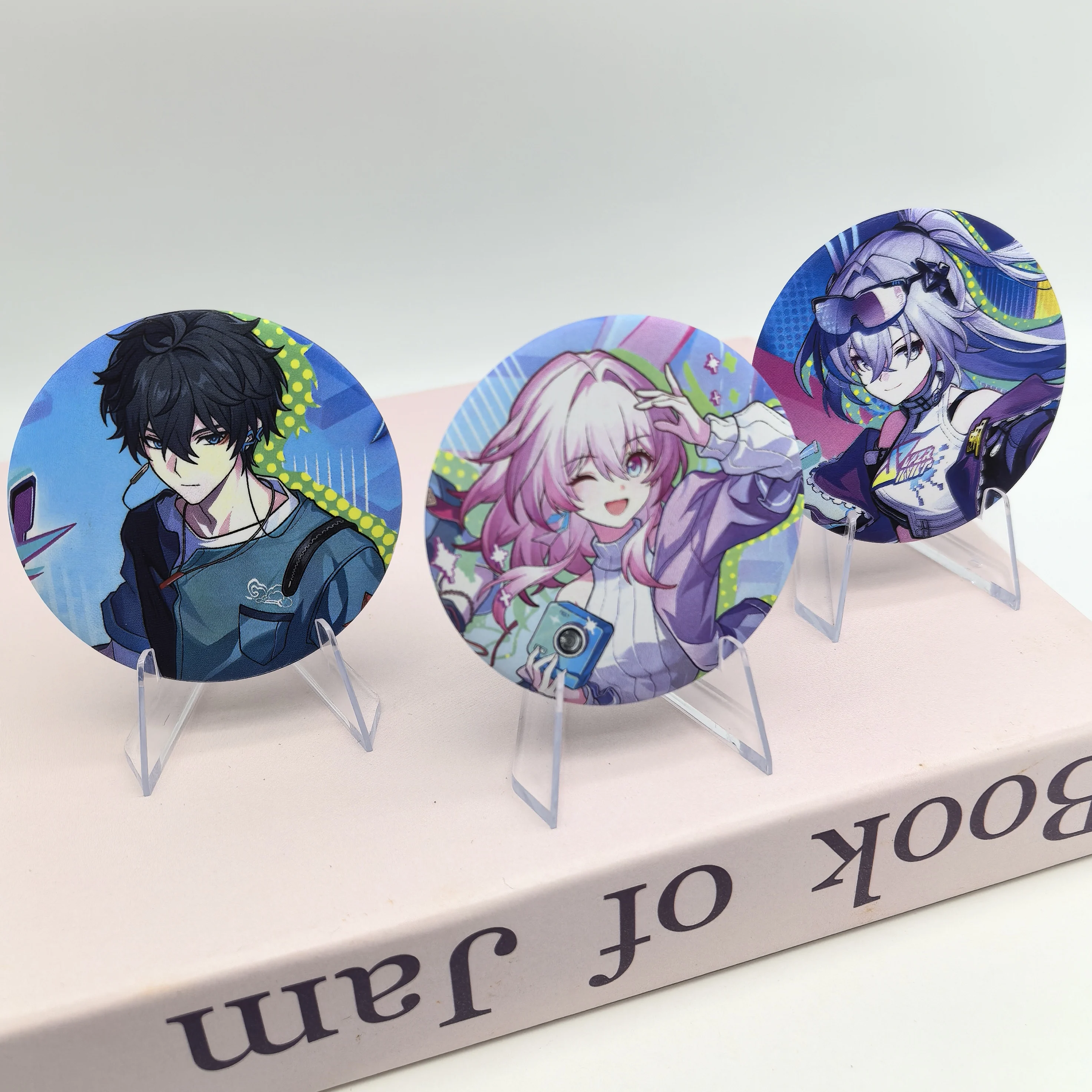 1PC Anime Games Honkai: Star Rail March 7th Danheng Laser Ticket Women's Brooch Badges Beautiful Gift Backpack Pins Fashion Jewe