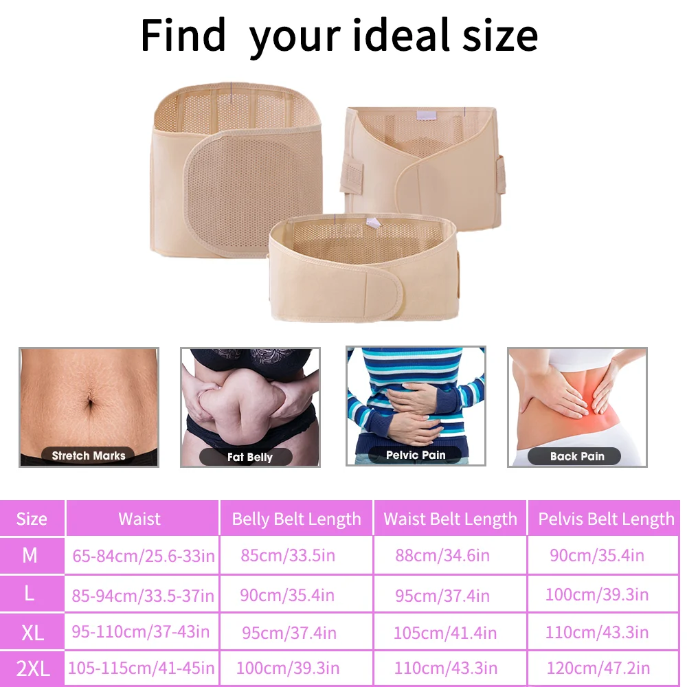 3 in 1 Postpartum Belly Band Post Pregnancy postpartum belt for women after birth Support Band Recovery Belly/Waist/Pelvis Wrap