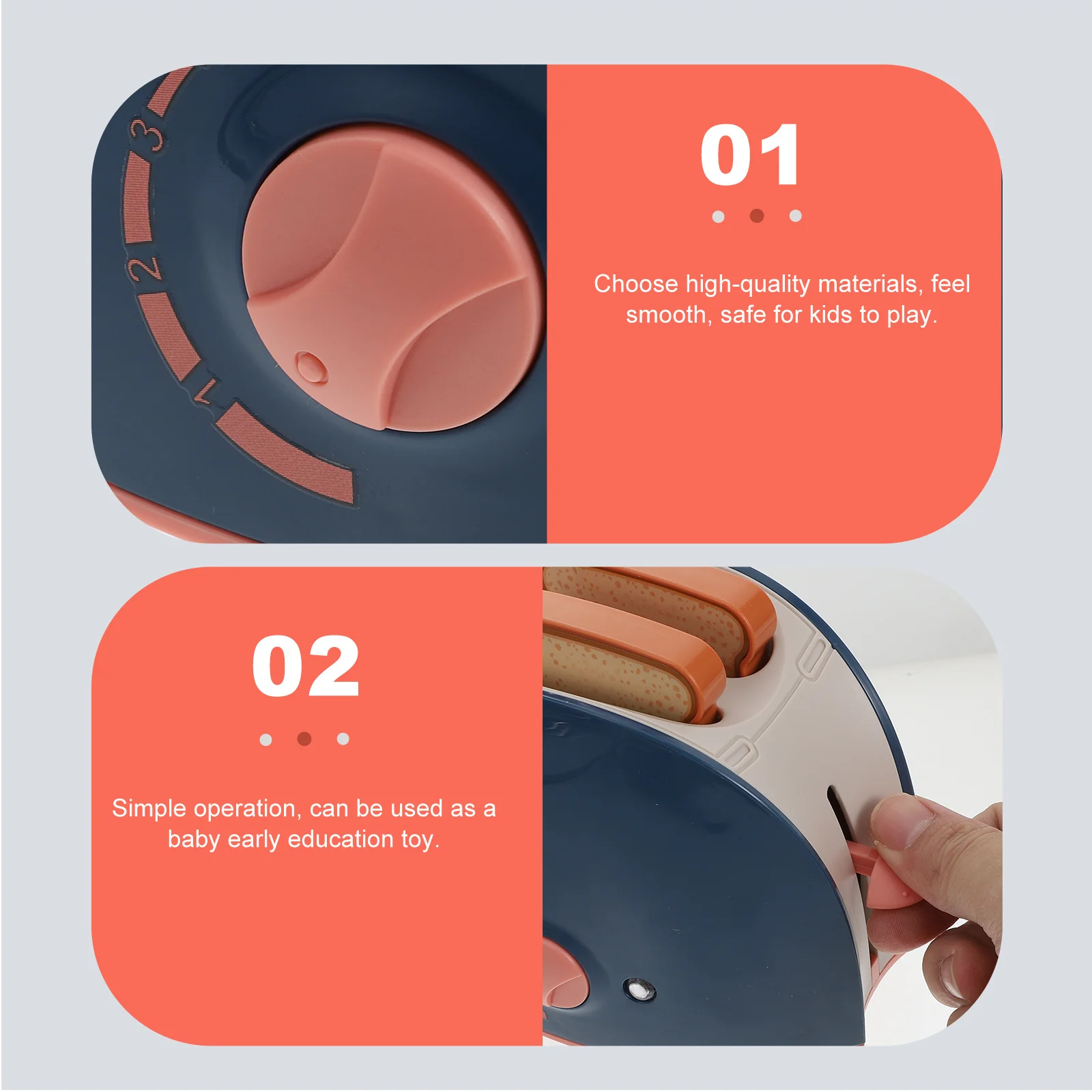 Tostadora simulada, casa de juegos creativa, juego de cocina educativo, elección de regalo para niños, interacción entre padres e hijos, 1 Uds.