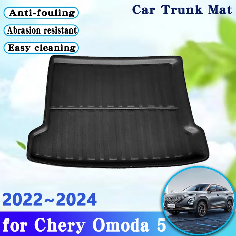 

Car Trunk Floor Mat For Chirey Chery Omoda 5 Accessories Fownix FX C5 2022 2023 Waterproof Cargo liner Tray Carpet Storage Pad