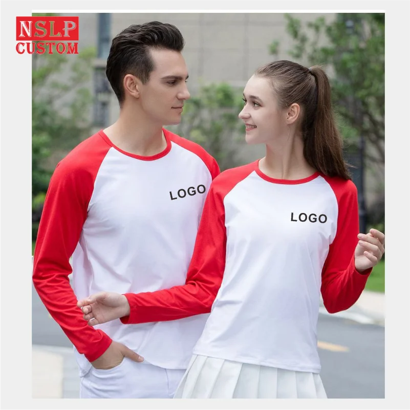 2023 Raglan Sleeve T Shirt Custom Logo Photo Text Advertising Printed Mens T-Shirt Patchwork Camiseta Male Tees