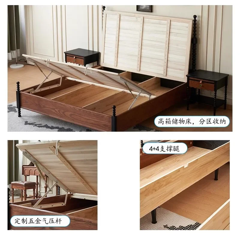 American medieval ash wood small apartment with high feet off the ground