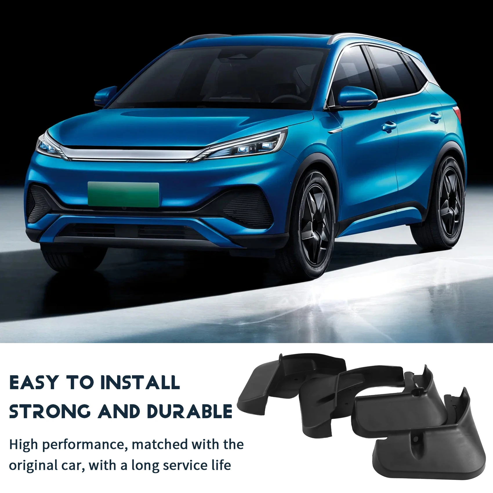 

Классический автомобильный брызговик, брызговик, брызговики, аксессуары для брызговиков для BMW Atto 3 Yuan Plus EV 2021-2023, черный